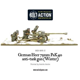 Bolt Action German Heer 75mm Pak 40 anti-tank gun (Winter)