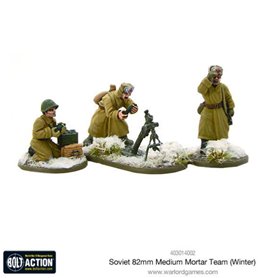 Bolt Action Soviet 82mm medium mortar team (Winter)