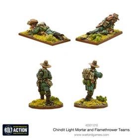Bolt Action CHINDIT flamethrower & light mortar teams