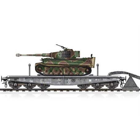 Hobby Boss 82934 Schwere Platformwagen Type SSyms 80&Pz.Kpfw VI Ausf.E Sd.Kfz.181 Tiger I (Mid Production)