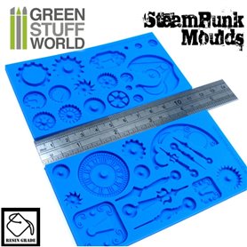 Green Stuff World Green Steampunk Texture Silicone Mould