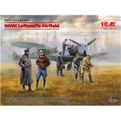ICM 1:48 WWII LUFTWAFFE AIRFIELD - Messerschmitt Bf 109 F-4 + Henschel Hs-126 B-1 + GERMAN PILOTS