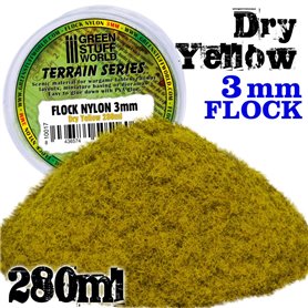 Green Stuff World Static Grass Flock Dry Yellow 3 mm 280 ml