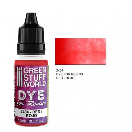Green Stuff World Barwnik DYE FOR RESINS - RED - 15ml