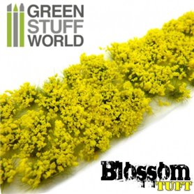 Green Stuff World Blossom TUFTS 6mm self-adhesive YELLOW Flowers