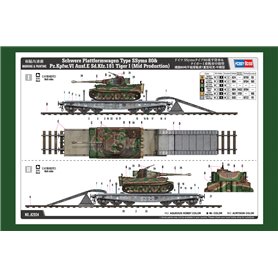 Hobby Boss 1:72 Schwere Platformwagen Type SSyms 80 + Pz.Kpfw VI Ausf.E Tiger I - MID PRODUCTION