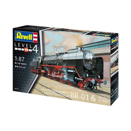 Revell 02172 1/87 Schwere Schnellzuglokomotive mit Tender 2'2 T32 BR 01