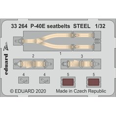 Eduard 1:32 P-40E seatbelts STEEL