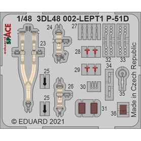 Eduard SPACE 1:48 Panele przyrządów do North American P-51D-5 dla Eduard