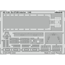 Eduard 1:48 Elementy wnętrza do Sukhoi Su-27UB