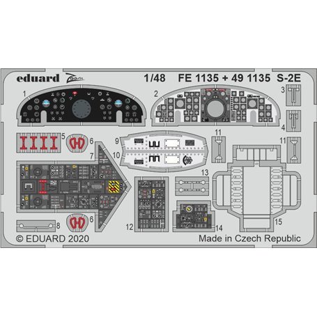 Eduard 1:48 Elementy wnętrza do S-2E