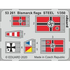 Eduard STEEL 1:350 Flagi do Bismarck dla Trumpeter