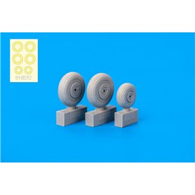 Eduard 1:48 MiG-19 wheels