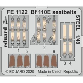 Eduard 1:48 Bf 110E seatbelts STEEL