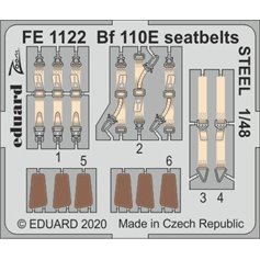 Eduard STEEL 1:48 Pasy bezpieczeństwa do Messerschmitt Bf-110E dla Dragon