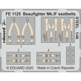 Eduard STEEL 1:48 Pasy bezpieczeństwa do Bristol Beaufighter Mk.IF