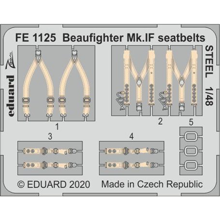 Eduard 1:48 Beaufighter Mk.IF seatbelts STEEL