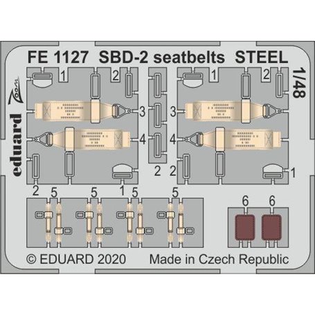 Eduard STEEL 1:48 Pasy bezpieczeństwa do SBD-2