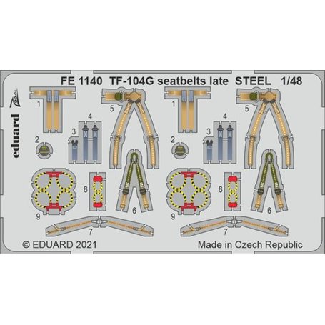 Eduard 1:48 TF-104G seatbelts late STEEL