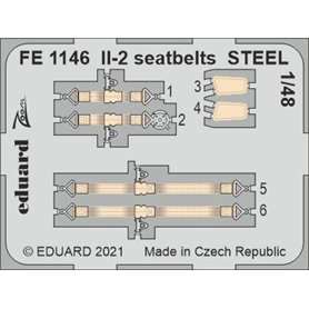 Eduard 1:48 Il-2 seatbelts STEEL