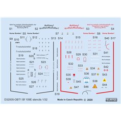 Eduard 1:32 Napisy eksploatacyjne do Messerschmitt Bf-109E