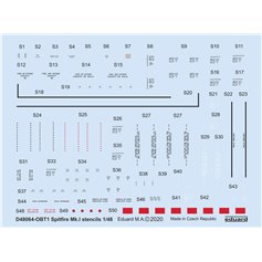 Eduard 1:48 Spitfire Mk.I stencils