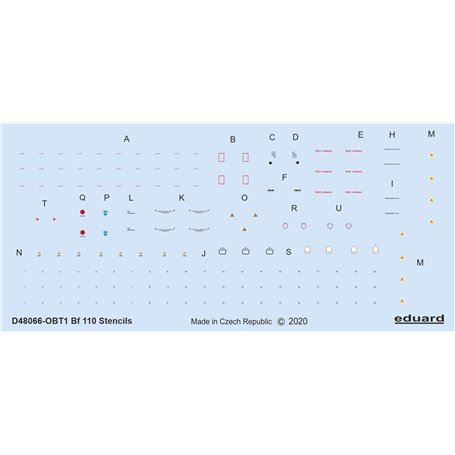 Eduard 1:48 Bf 110 stencils