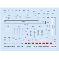 Eduard 1:48 Spitfire Mk.II stencils