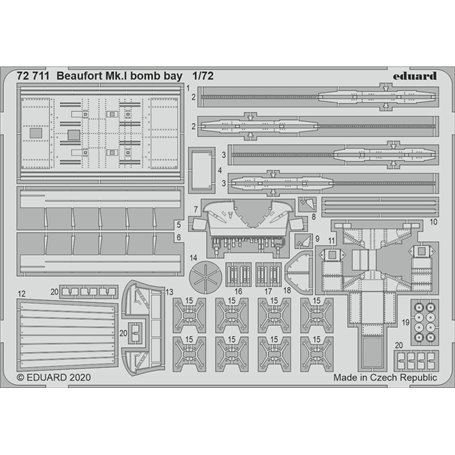 Eduard 1:72 Beaufort Mk.I bomb bay