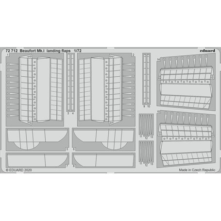 Eduard 1:72 Beaufort Mk.I landing flaps