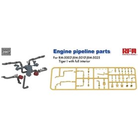 RFM 1:35 Engine Pipeline Parts for Tiger I with full interior