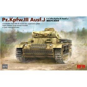 RFM-5070 Pz.Kpfw.III Ausf.J w/workable track links & torsion bar suspension system