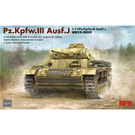 RFM-5070 Pz.Kpfw.III Ausf.J w/workable track links & torsion bar suspension system