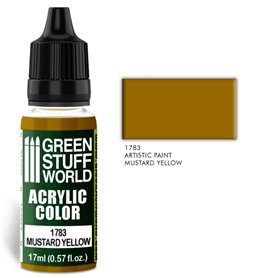 Green Stuff World Farba akrylowa ACRYLIC COLOR - MUSTARD YELLOW - 17ml