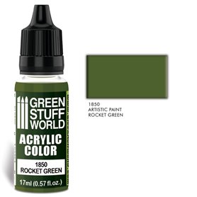Green Stuff World Farba akrylowa ACRYLIC COLOR - ROCKET GREEN - 17ml