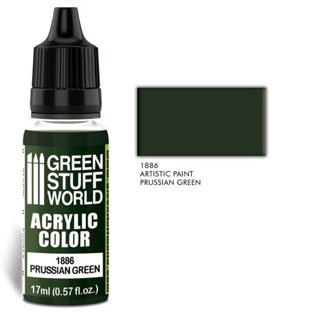 Green Stuff World Farba akrylowa ACRYLIC COLOR - PRUSSIAN GREEN - 17ml
