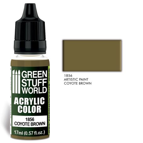 Green Stuff World Farba akrylowa ACRYLIC COLOR - COYOTE BROWN - 17ml