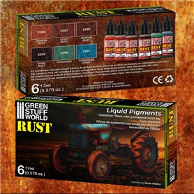 Green Stuff World Liquid Pigments Set Rust
