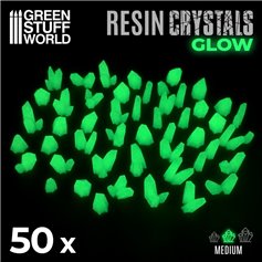 Green Stuff World GREEN GLOW Resin Crystals Medium