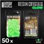 Green Stuff World GREEN GLOW Resin Crystals Medium