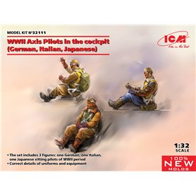 ICM 32111 WWII Axis Pilots in the cockpit (German, Italian, Japanese) (100% new molds)