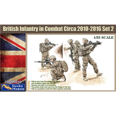 Gecko Models 35GM0016 British Infantry In Combat Circa 2010-2016 Set 2