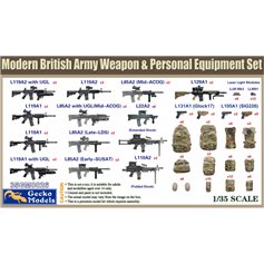 Gecko Models 1:35 MODERN BRITISH ARMY WEAPON AND PERSONNEL EQUIPMENT SET 