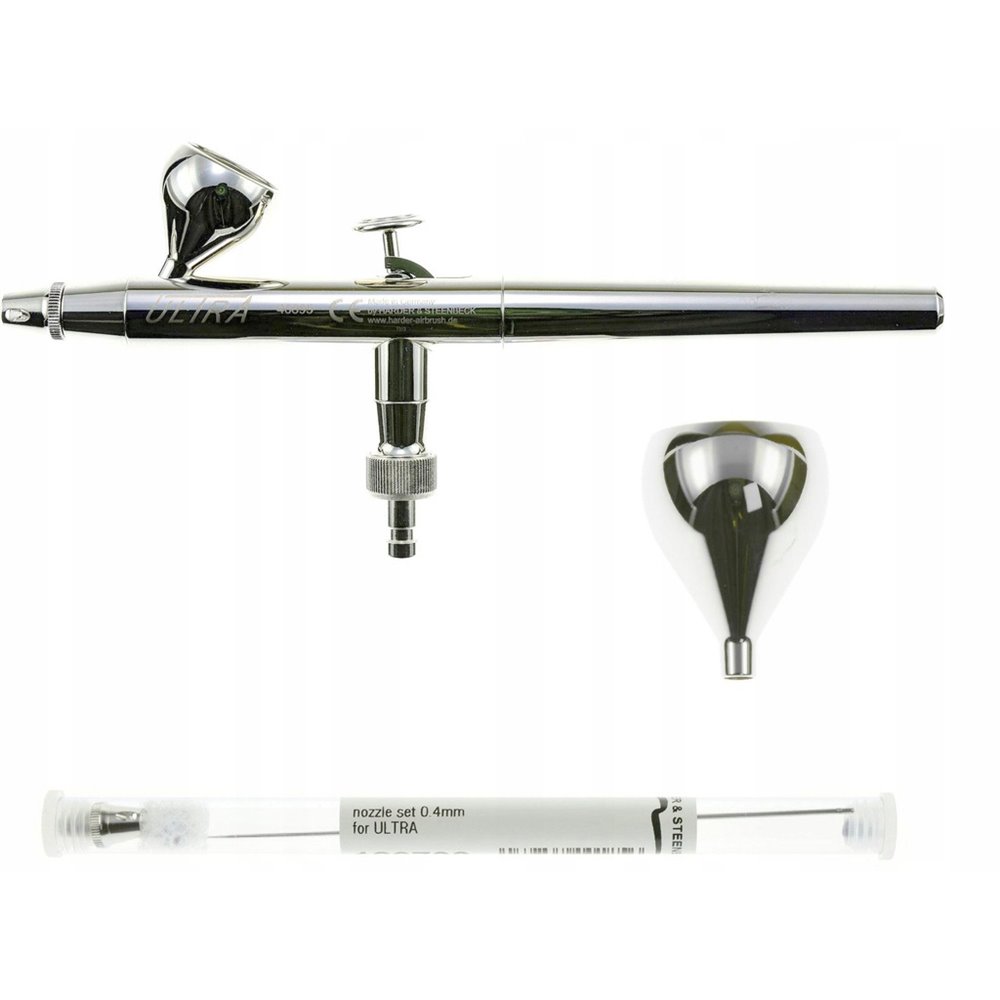 Airbrush gun 5ml with 0,2 - 0,3 and 0,5mm needle/nozzle and hose
