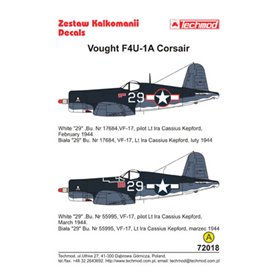 Techmod 1:72 Kalkomanie do Vought F4U-1A Corsair