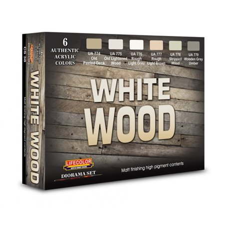 Lifecolor ACRYLIC COLORS Zestaw farb White Wood