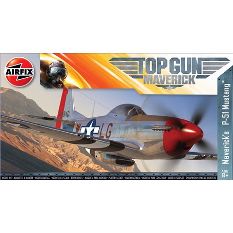 Airfix 1:72 TOP MAVERICK North American P-51D Mustang - Scale 1:72 - Planes - Plastic model kits - Sklep Modelarski Agtom