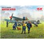 ICM DS4802 - WWII RAF Airfield (Spitfire Mk.IX, Spitfire Mk.VII, RAF Pilots and Ground Personnel (7 figures))