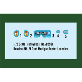 Hobby Boss 82931 Russian BM-21 Grad Multiple Rocket Launcher