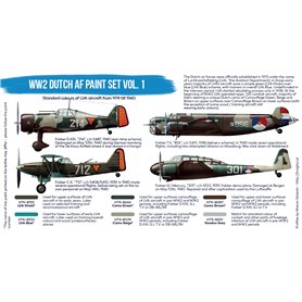 Hataka BS107 BLUE-LINE Zestaw farb WW2 DUTCH AF - cz.1